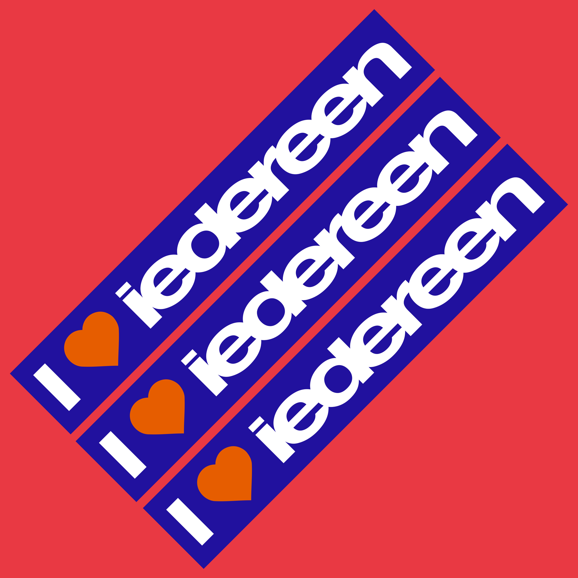 Sticker-Pack | I <3 iedereen (3er-Set)